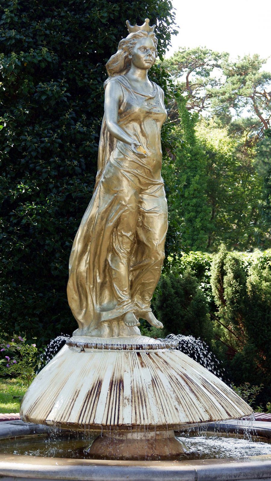 statue of legendary goddess of sea Jurata in sea-side resort